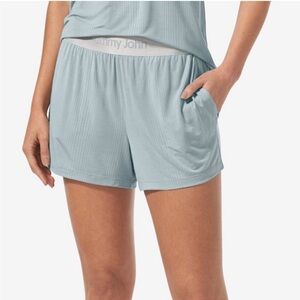 Tommy John Women's Second Skin Luxe Rib Sleep Short in Slate | SMALL